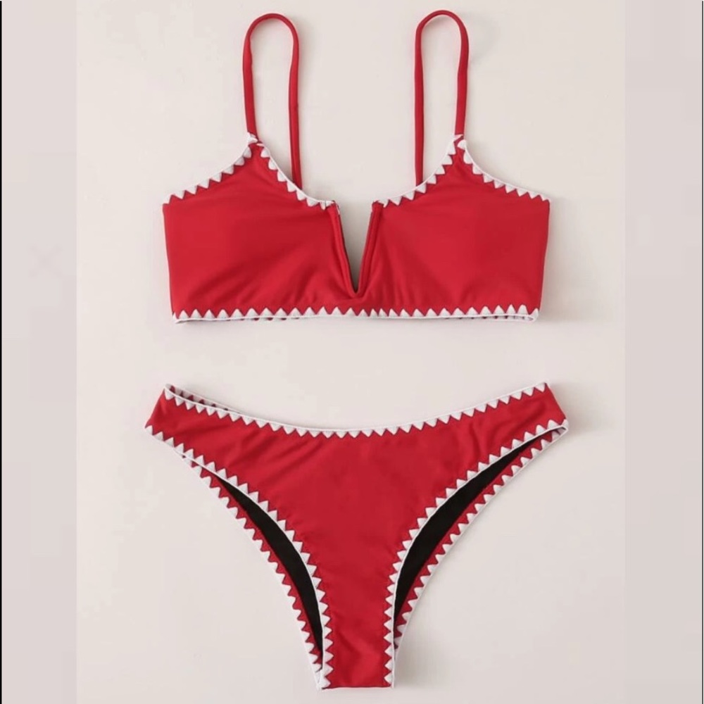 PUSH UP V WIRED STRETCHED BIKINI SET